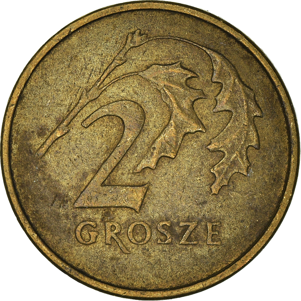 Moneda, Polonia, 2 Grosze, 1999