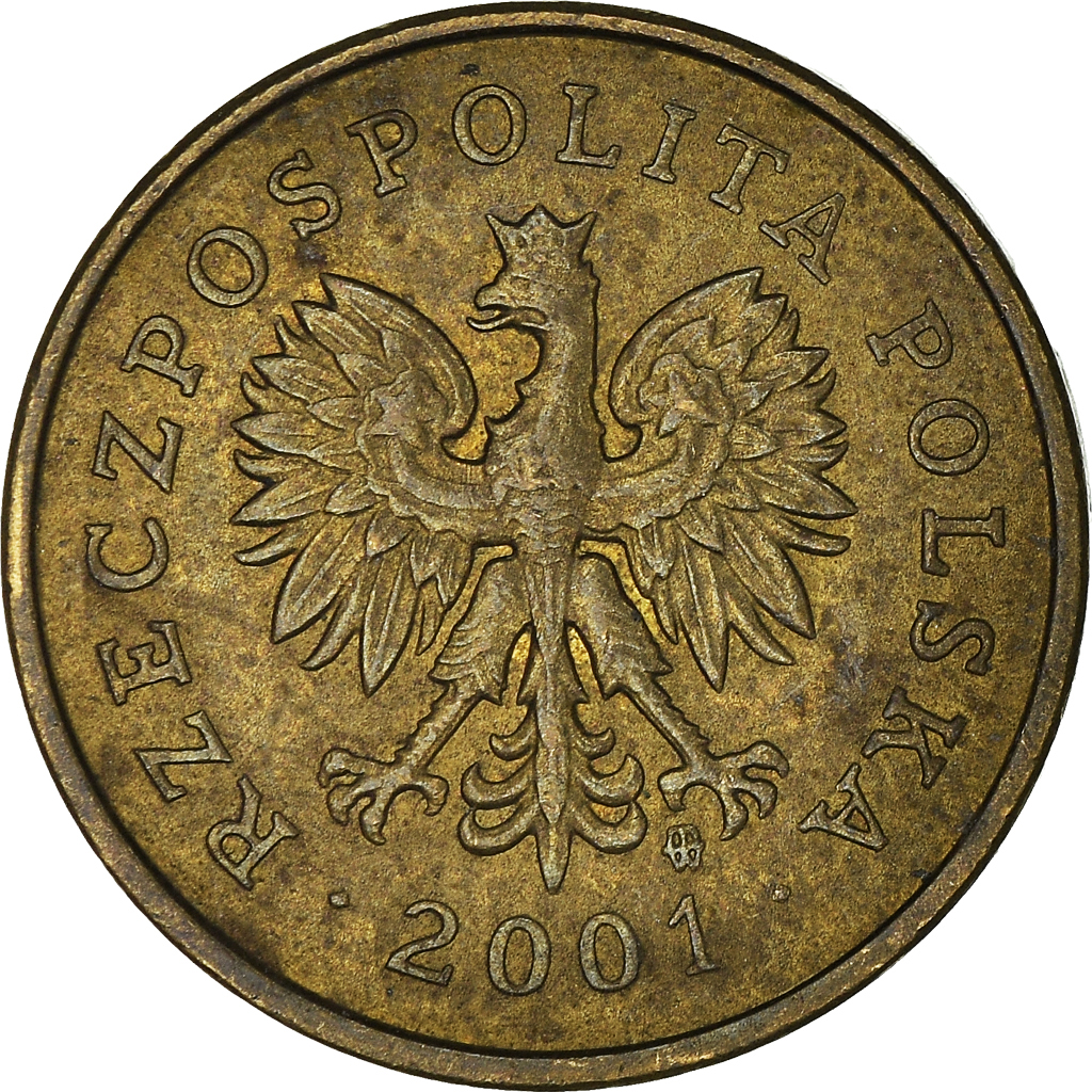 Moneda, Polonia, 2 Grosze, 2001