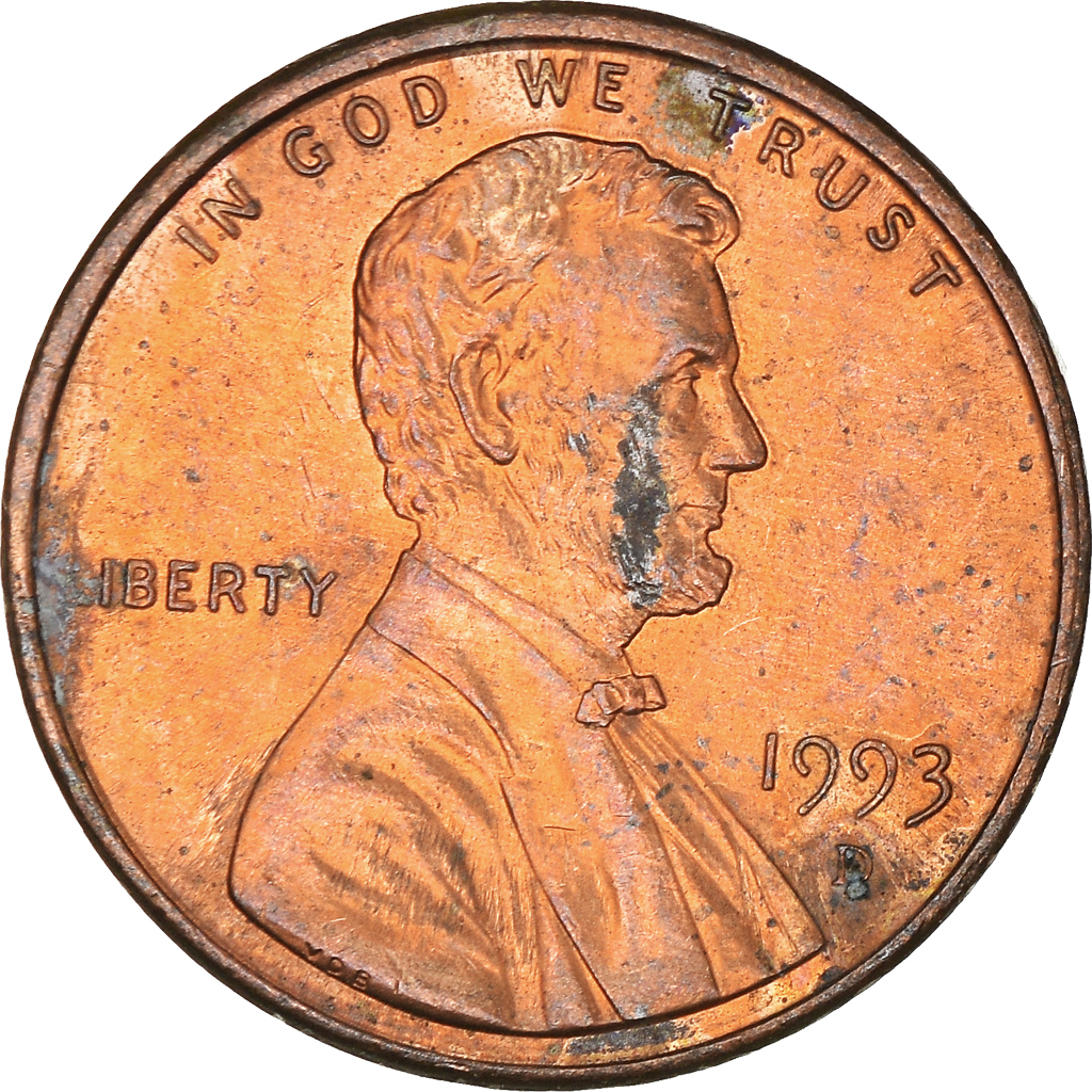 Moneda, Estados Unidos, Cent, 1993