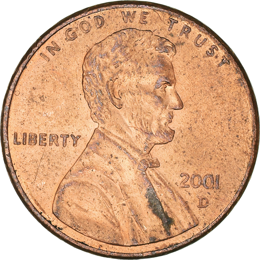 Moneda, Estados Unidos, Cent, 2001