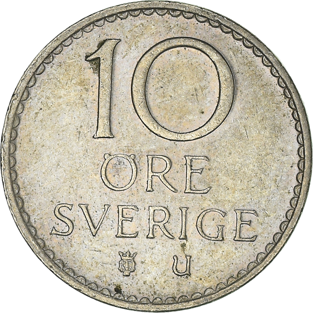 Moneda, Suecia, 10 Öre, 1973