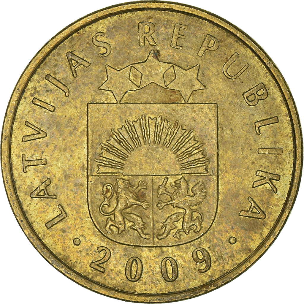 Moneda, Letonia, 20 Santimu, 2009