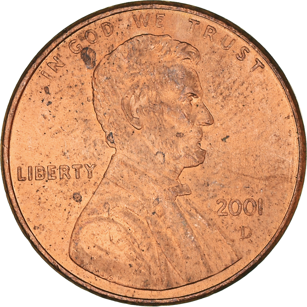 Moneda, Estados Unidos, Cent, 2001