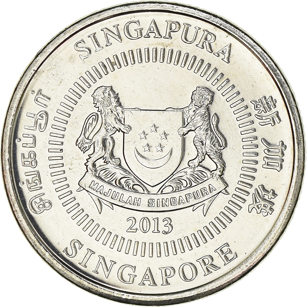 Moneda, Singapur, 10 Cents, 2013