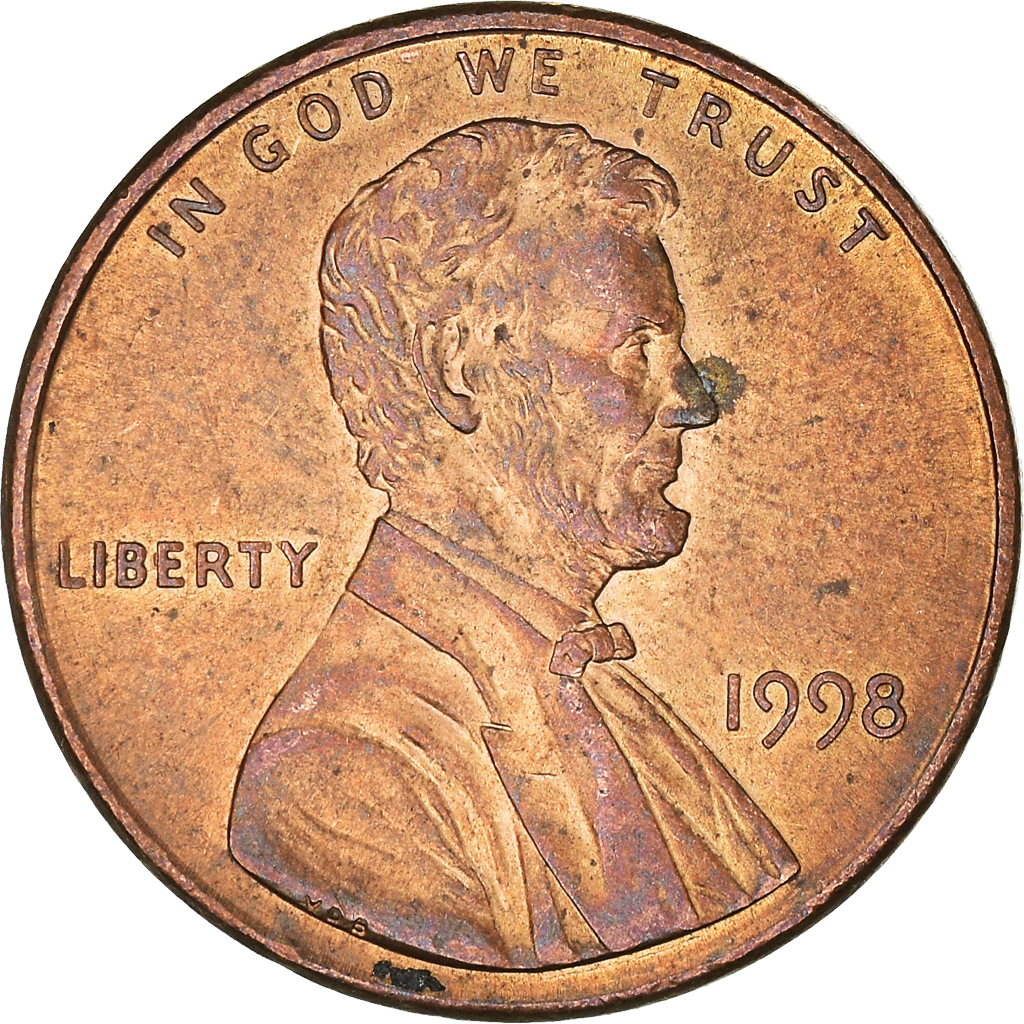 Moneda, Estados Unidos, Cent, 1998