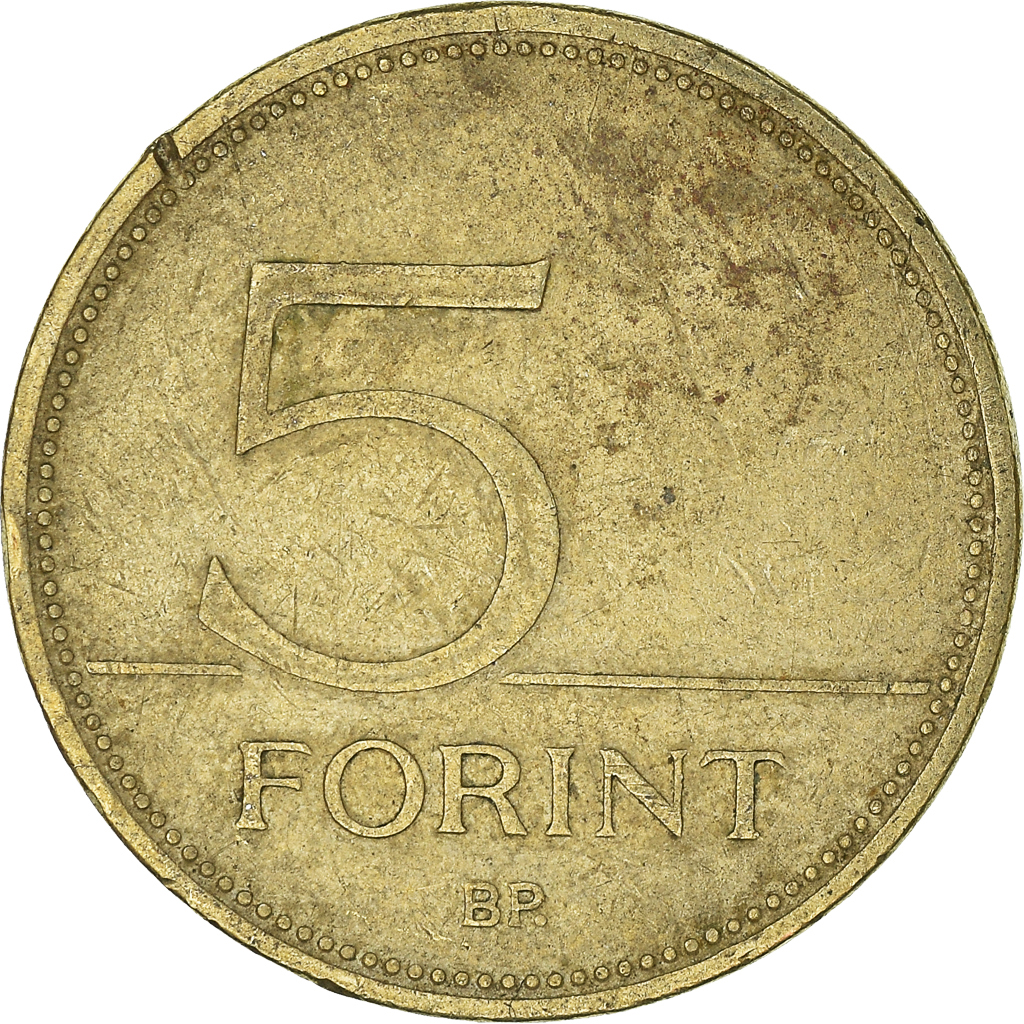 Moneda, Hungría, 5 Forint, 1995