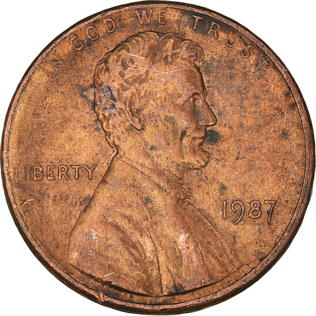 Moneda, Estados Unidos, Cent, 1987