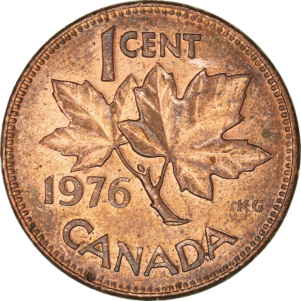 Moneda, Canadá, Cent, 1976
