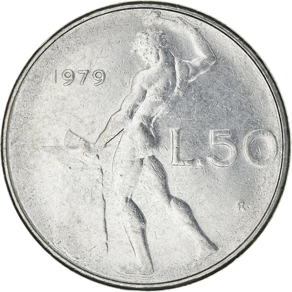 [#933026] Monnaie, Italie, 50 Lire, 1979