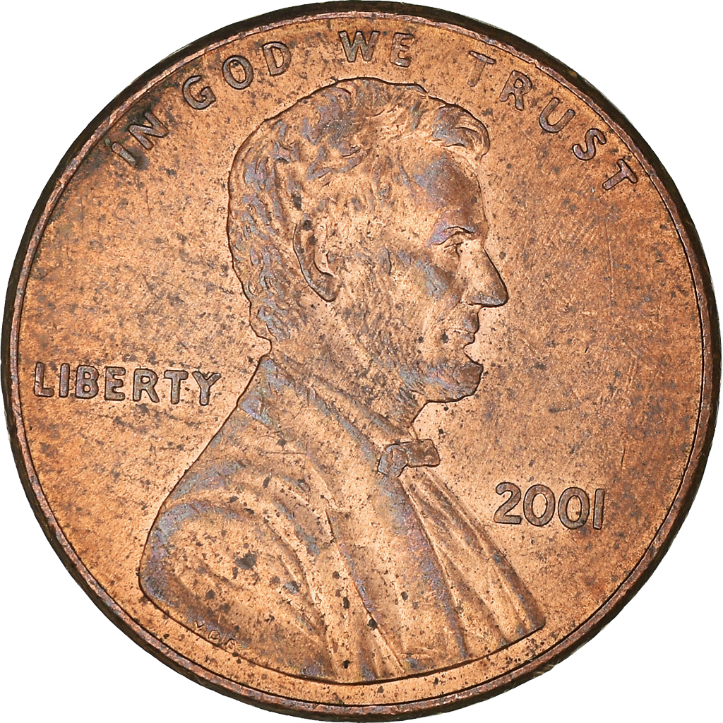 Moneda, Estados Unidos, Cent, 2001