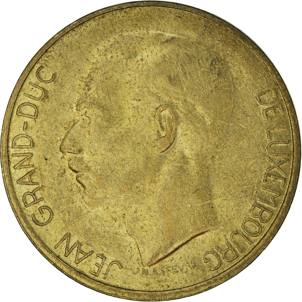 Moneda, Luxemburgo, 5 Francs, 1986