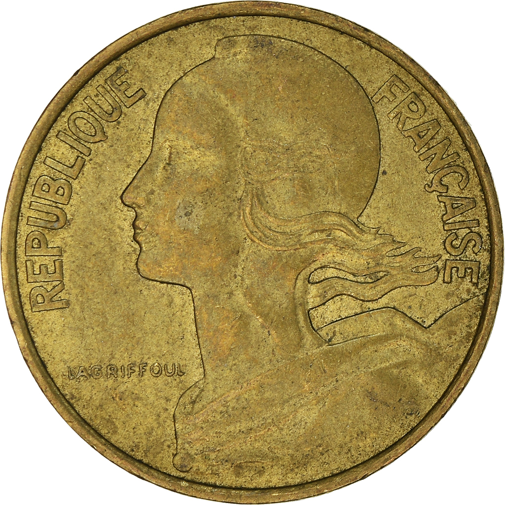 Moneda, Francia, 10 Centimes, 1977