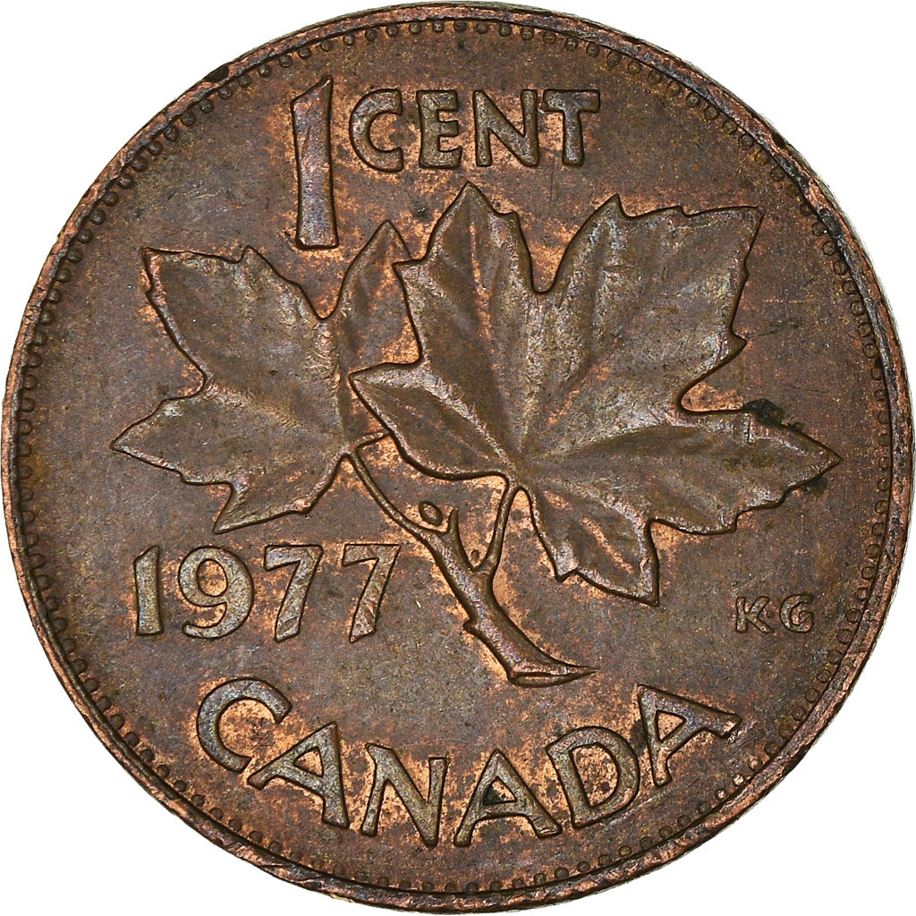 Moneda, Canadá, Cent, 1977