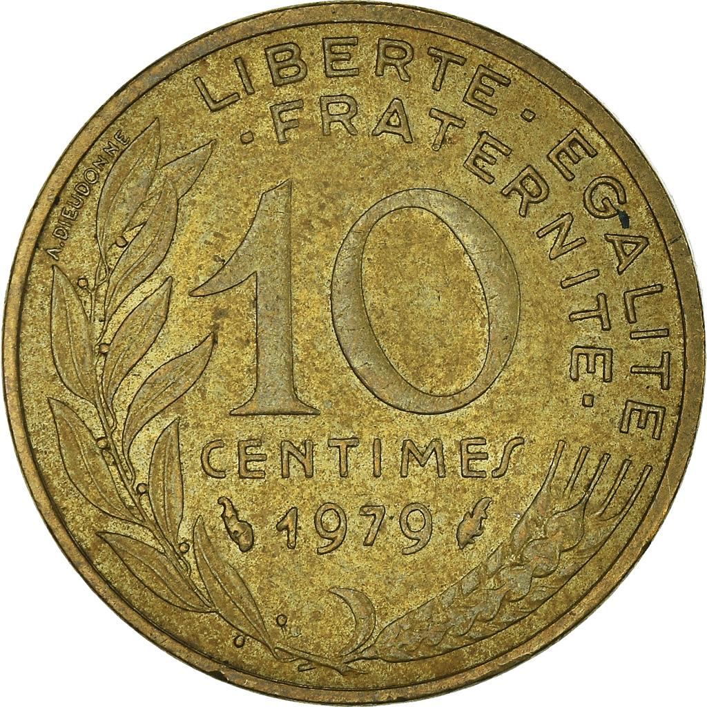 Moneda, Francia, 10 Centimes, 1979