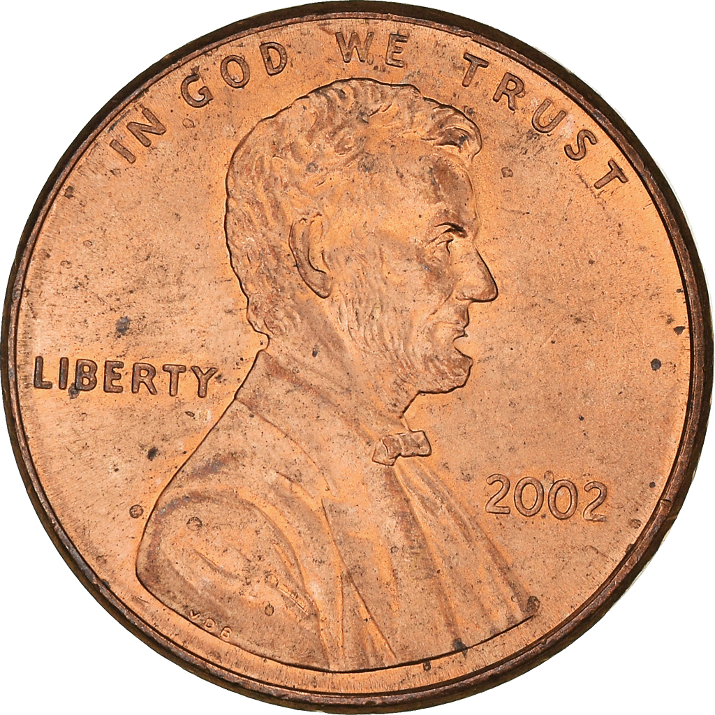 Moneda, Estados Unidos, Cent, 2002
