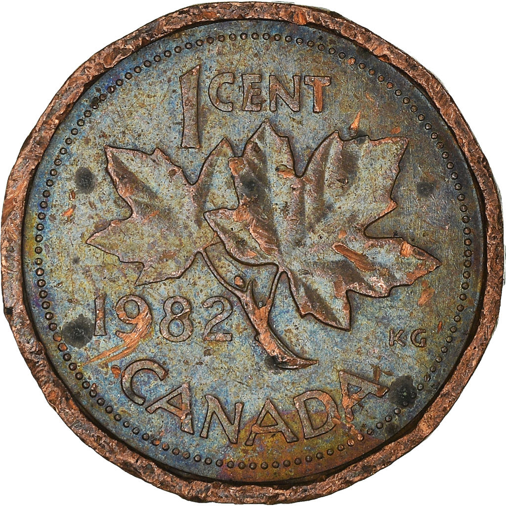 Moneda, Canadá, Cent, 1982