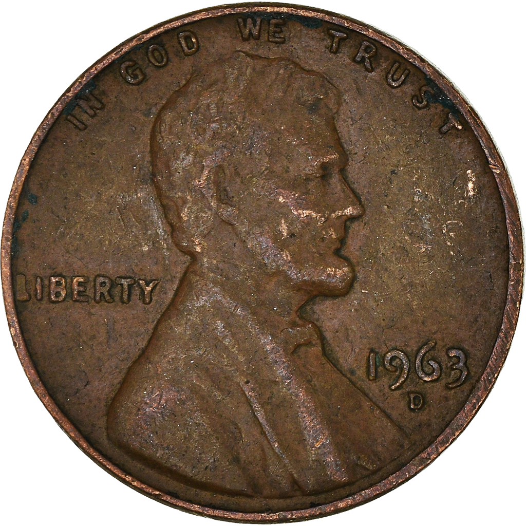 Moneda, Estados Unidos, Cent, 1963