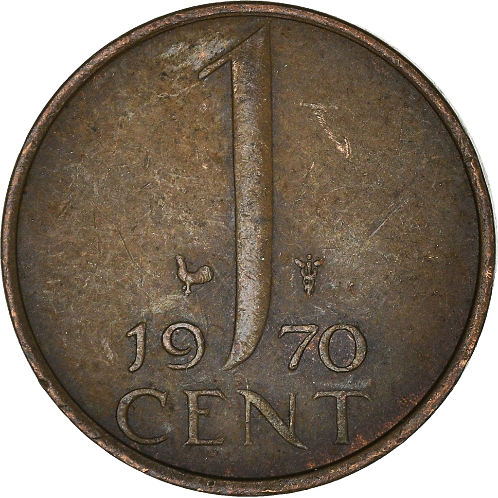 Moneda, Países Bajos, Cent, 1970
