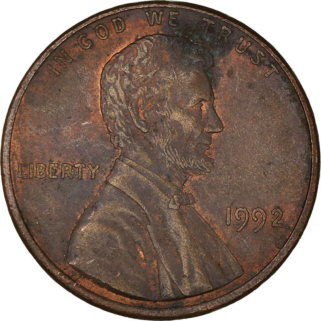 Moneda, Estados Unidos, Cent, 1992