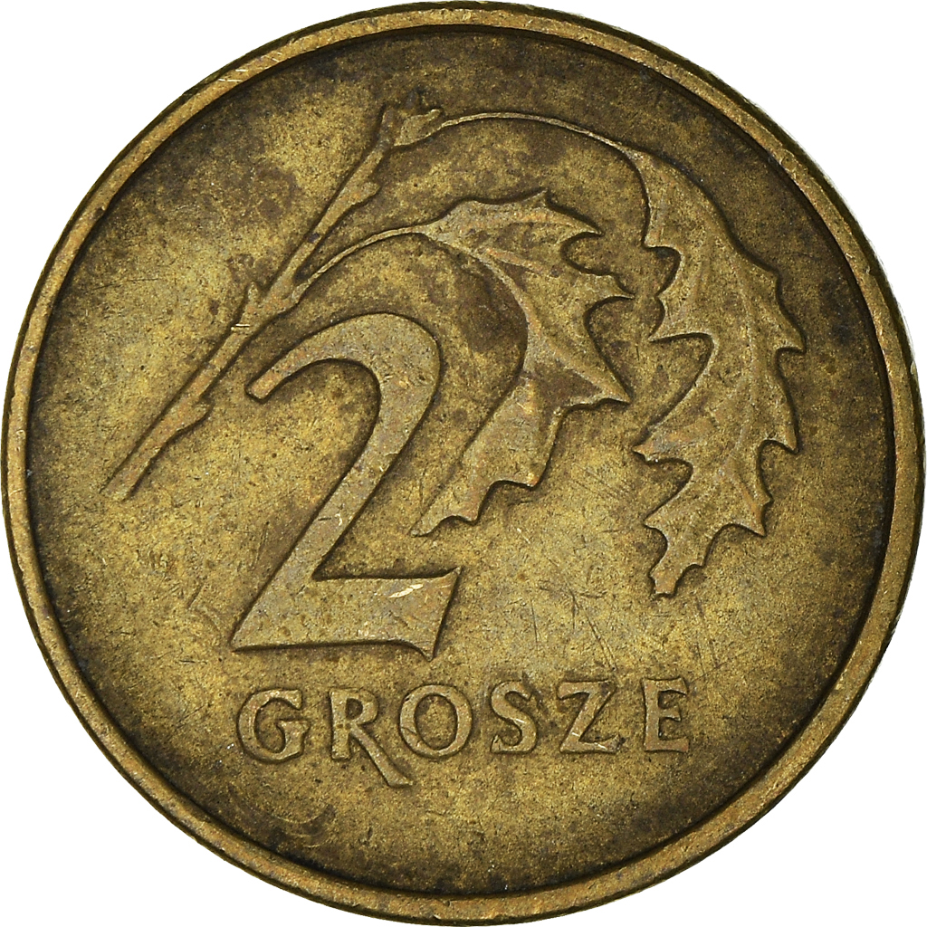 Moneda, Polonia, 2 Grosze, 1998
