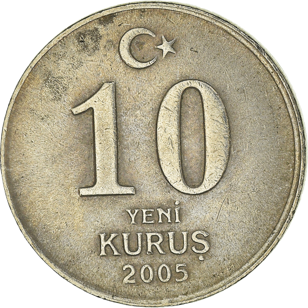 Moneda, Turquía, 10 New Kurus, 2005