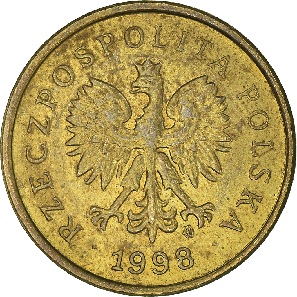 Moneda, Polonia, 2 Grosze, 1998