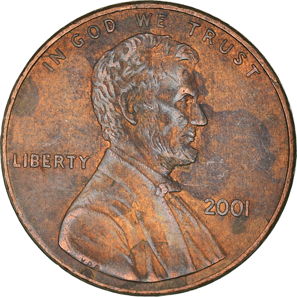 Moneda, Estados Unidos, Cent, 2001