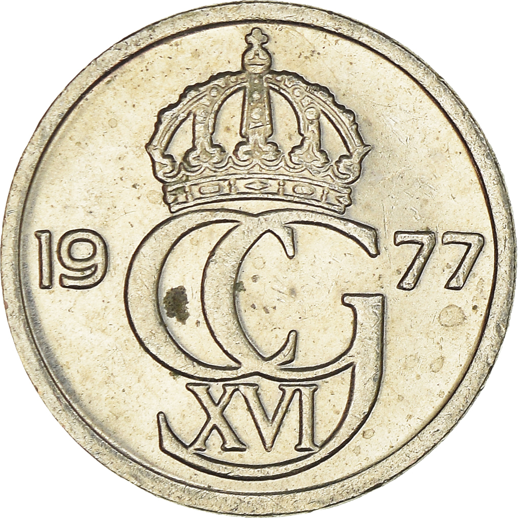 Moneda, Suecia, 10 Öre, 1977