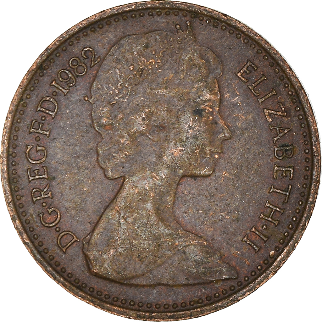 Moneda, Gran Bretaña, 1/2 Penny, 1982