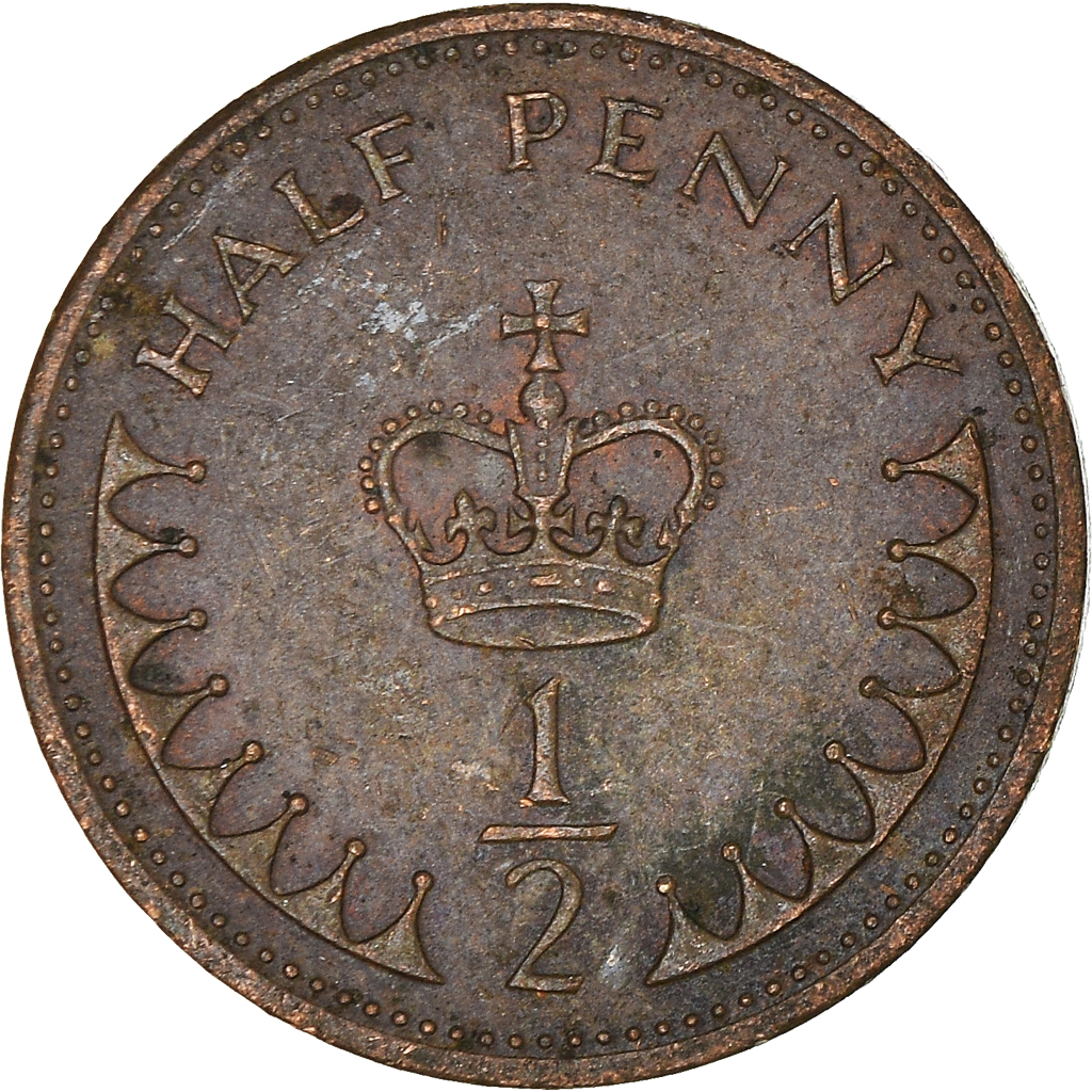 Moneda, Gran Bretaña, 1/2 Penny, 1982
