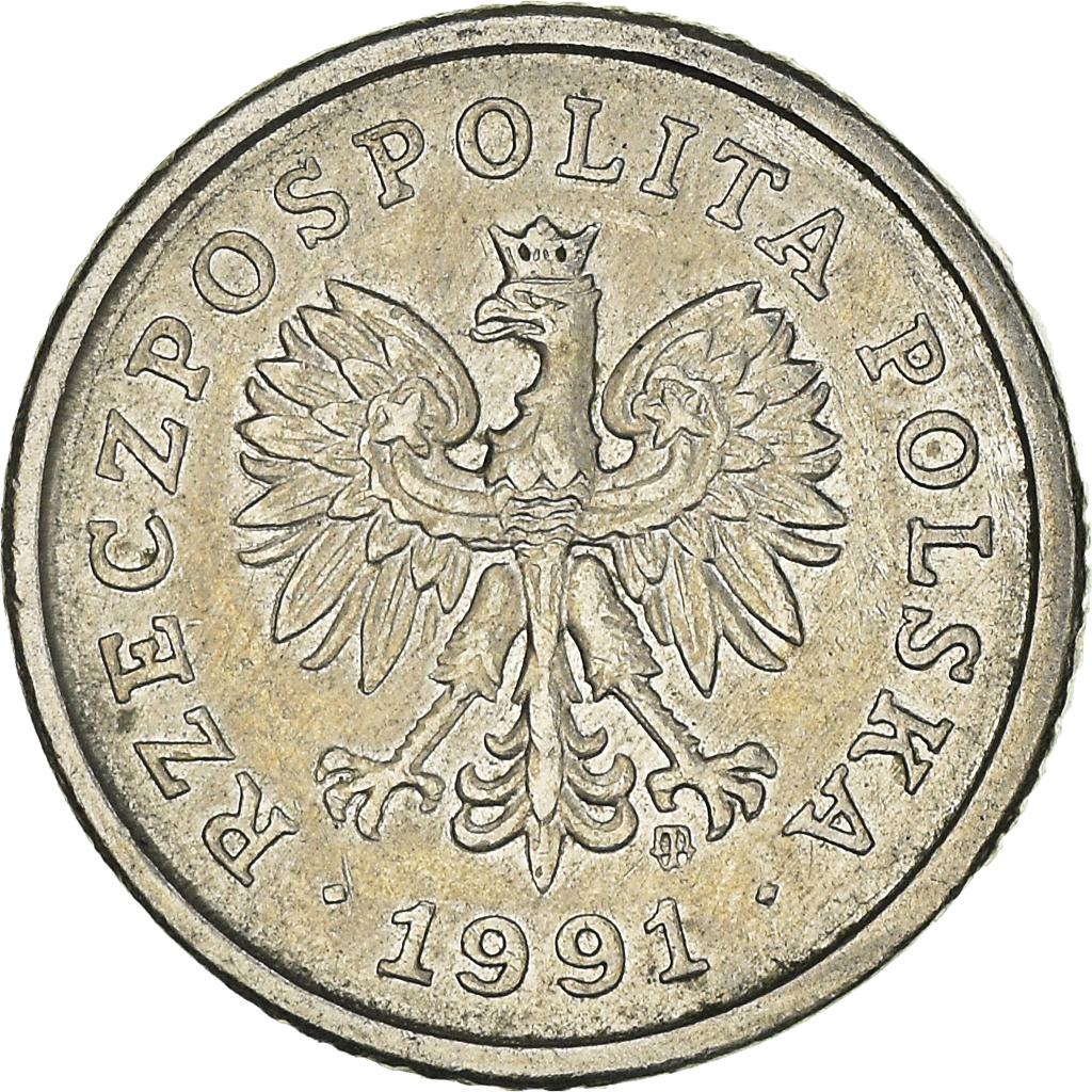 Moneda, Polonia, 10 Groszy, 1991