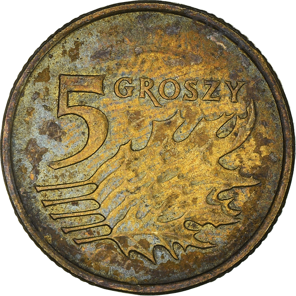 Moneda, Polonia, 5 Groszy, 2011