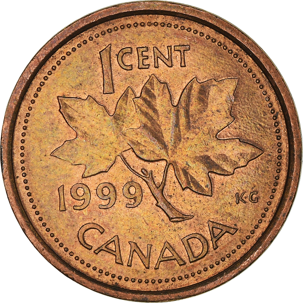 Moneda, Canadá, Cent, 1999