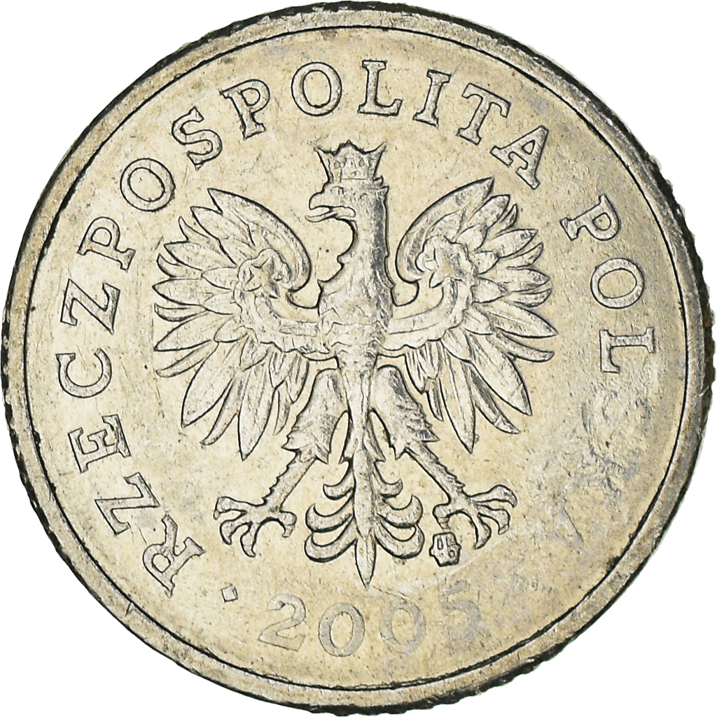 Moneda, Polonia, 10 Groszy, 2005