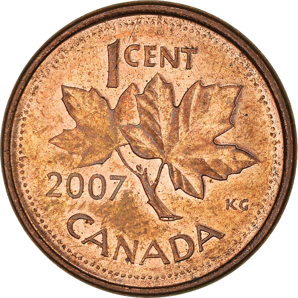 Moneda, Canadá, Cent, 2007