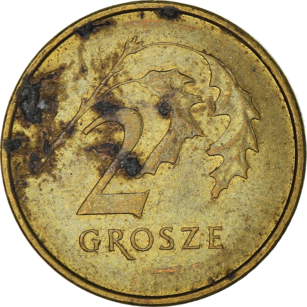 Moneda, Polonia, 2 Grosze, 2012