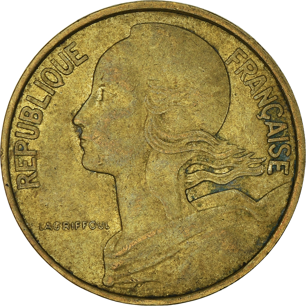 Moneda, Francia, 10 Centimes, 1977
