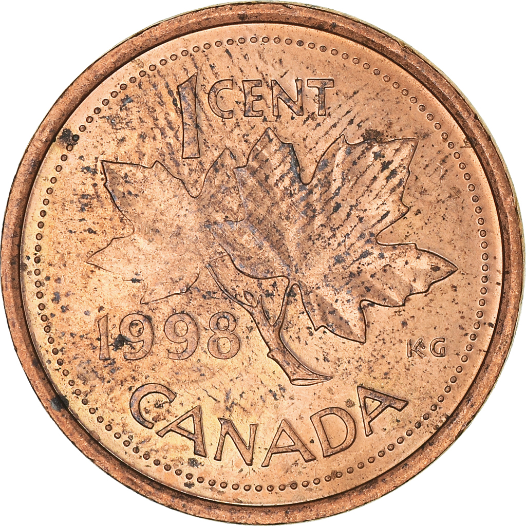 Moneda, Canadá, Cent, 1998