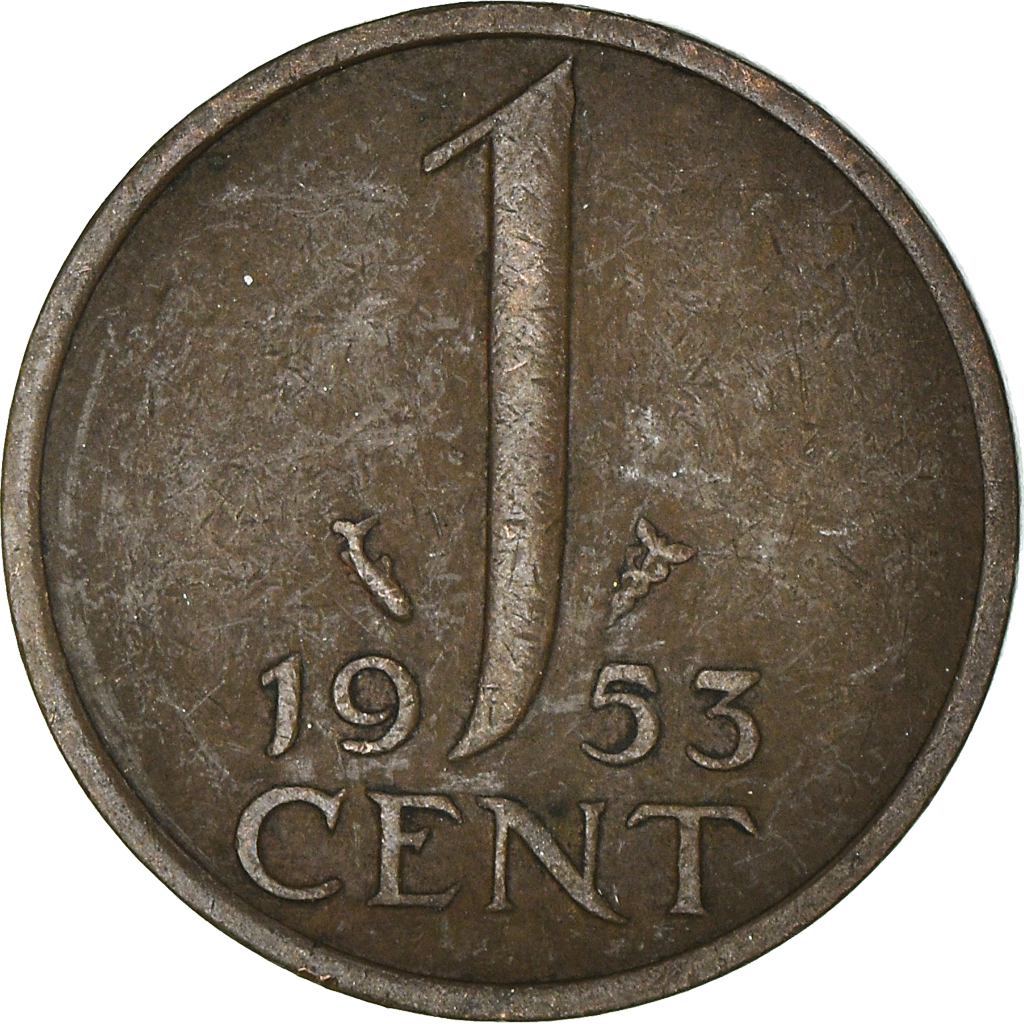Moneda, Países Bajos, Cent, 1953