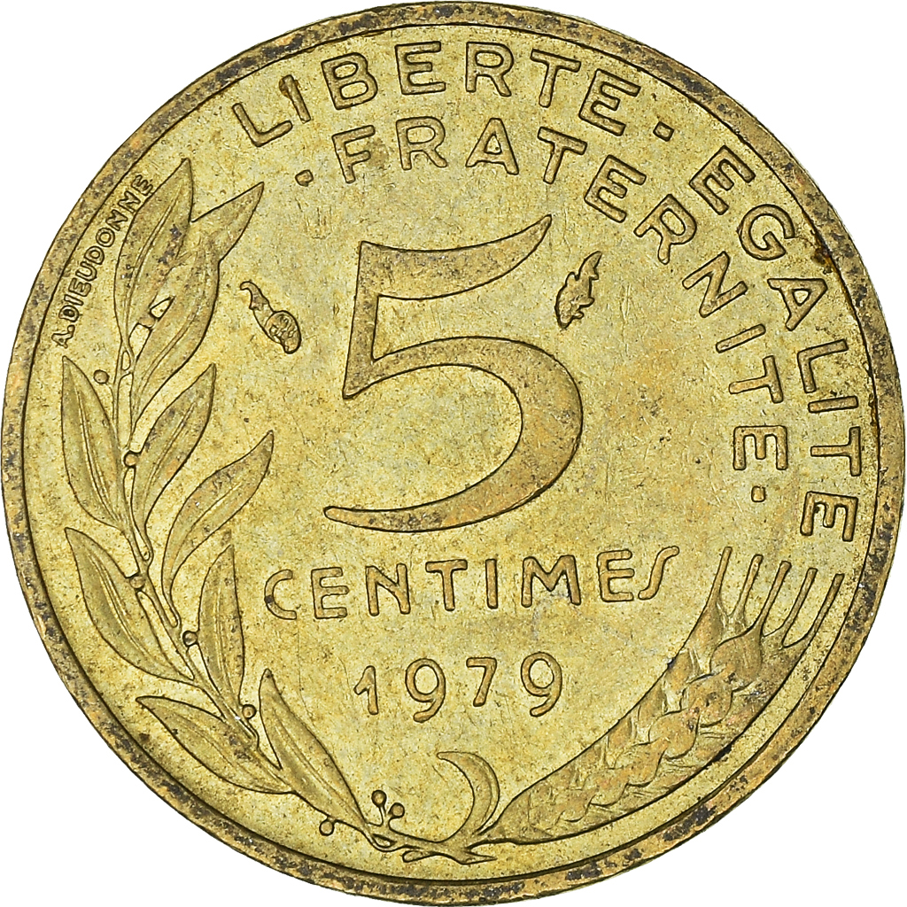 Moneda, Francia, 5 Centimes, 1979