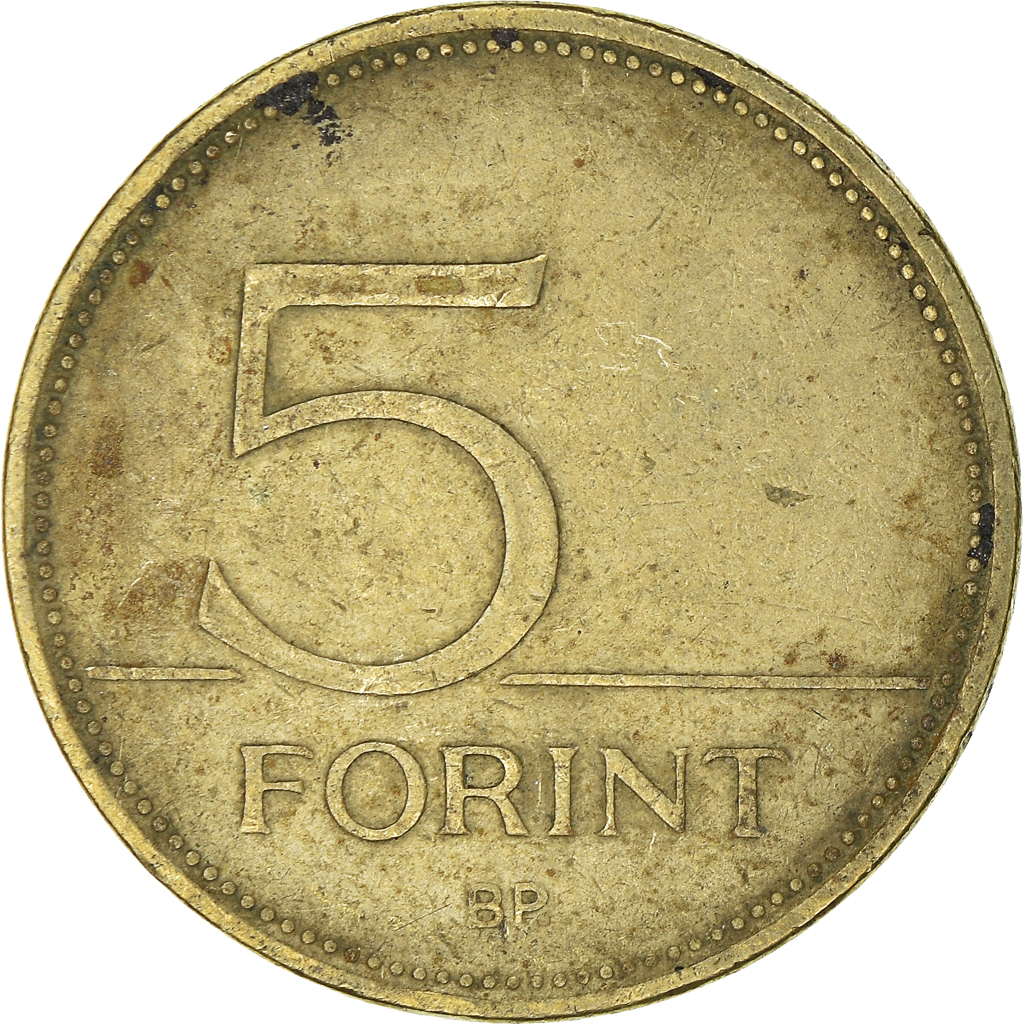 Moneda, Hungría, 5 Forint, 1993