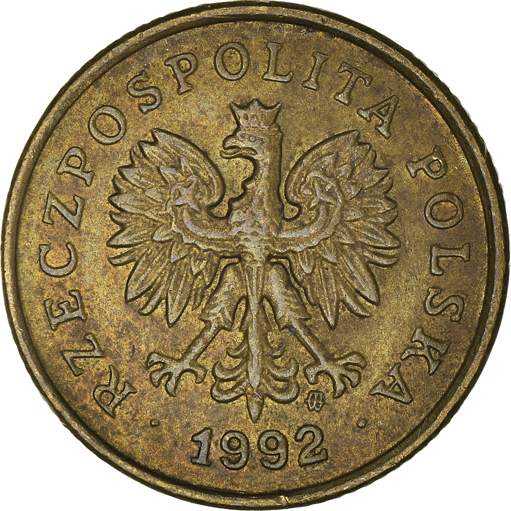 Moneda, Polonia, 5 Groszy, 1992