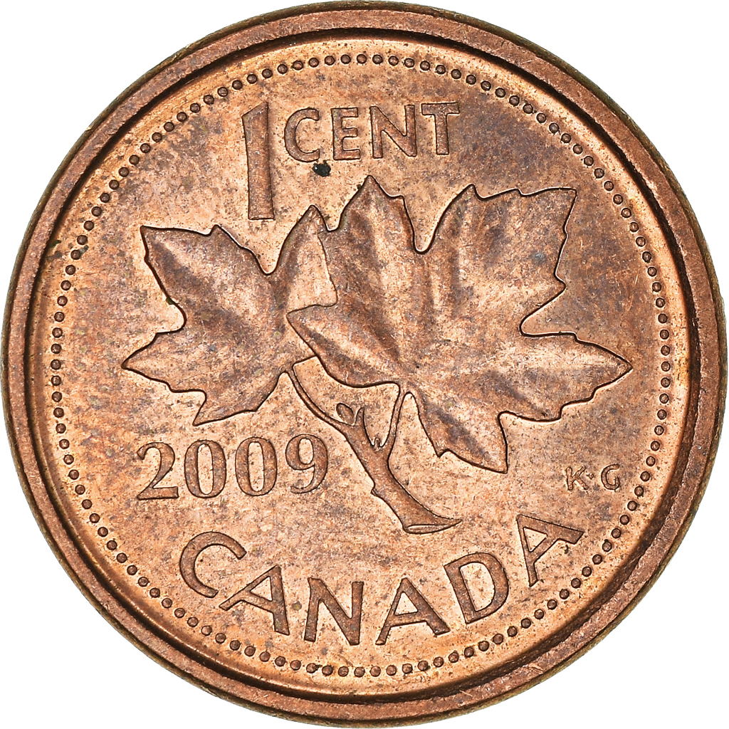 Moneda, Canadá, Cent, 2009