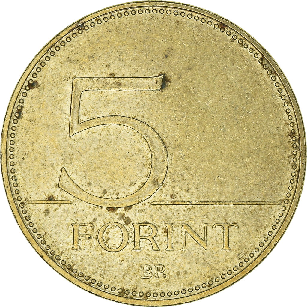 Moneda, Hungría, 5 Forint, 2010