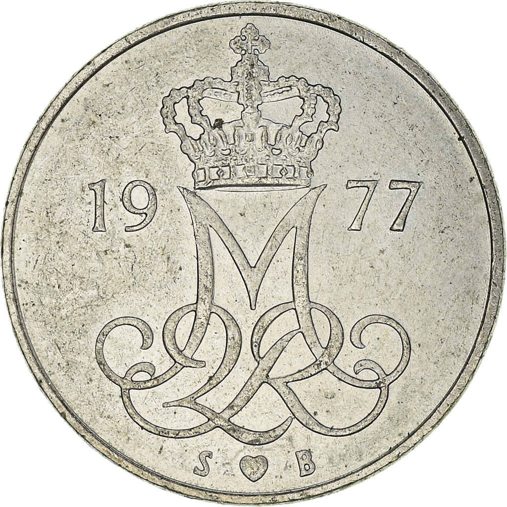 Moneda, Dinamarca, 10 Öre, 1977