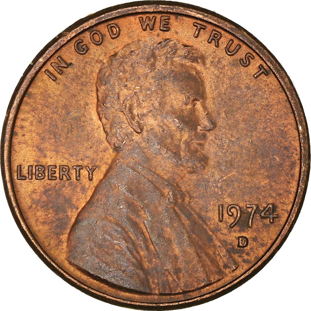 Moneda, Estados Unidos, Cent, 1974