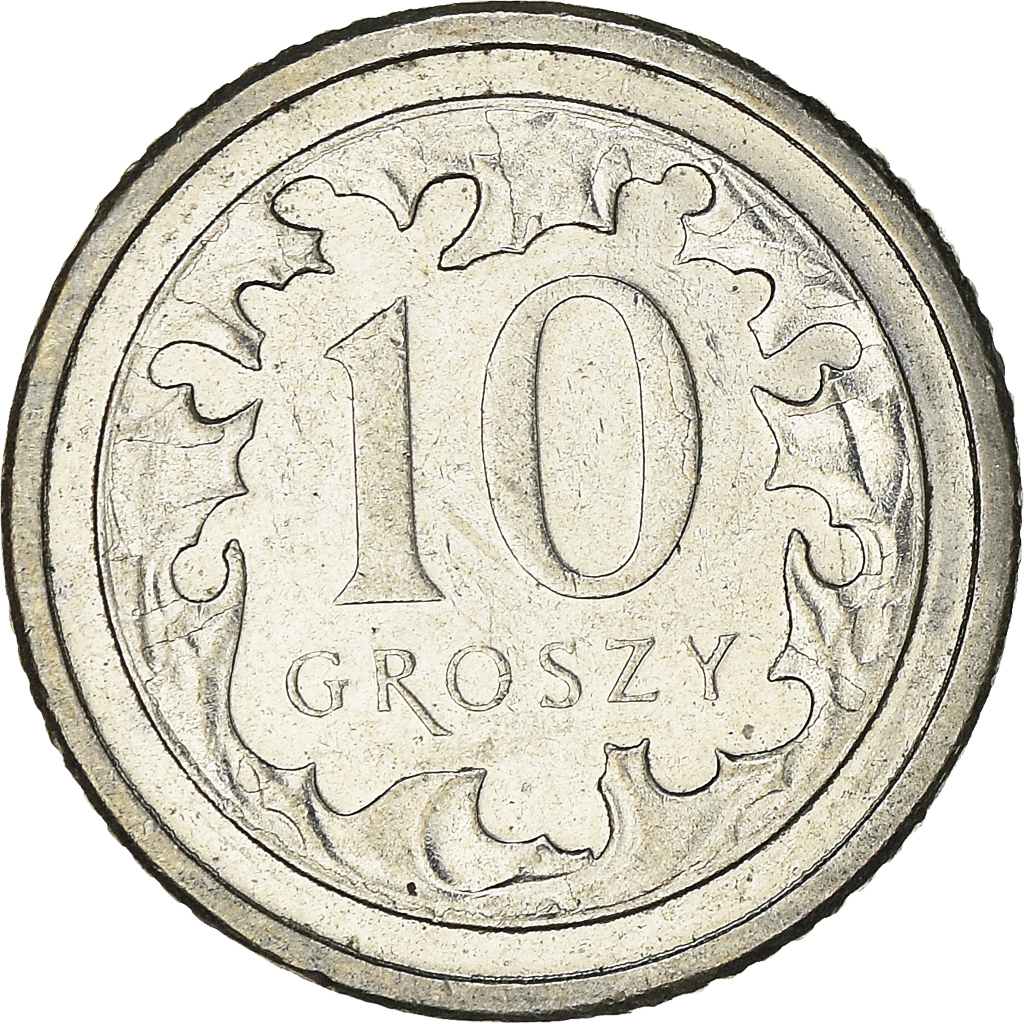 Moneda, Polonia, 10 Groszy, 2012