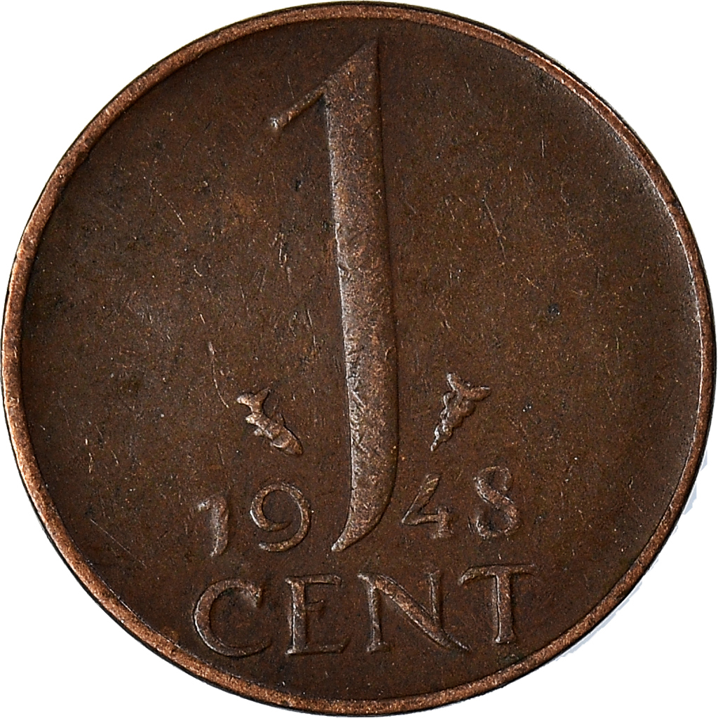 Moneda, Países Bajos, Cent, 1948