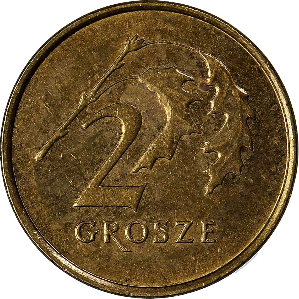 Moneda, Polonia, 2 Grosze, 2013