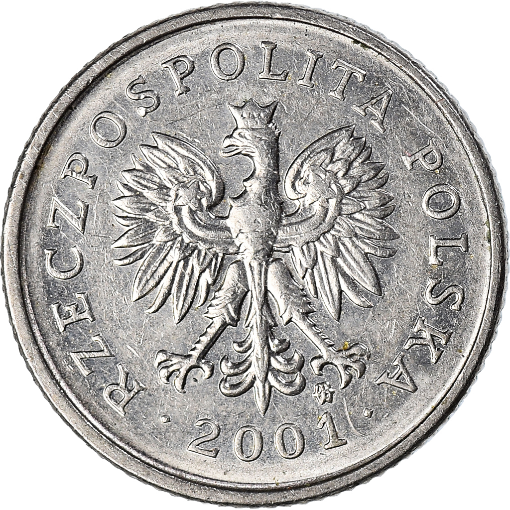 Moneda, Polonia, 20 Groszy, 2001